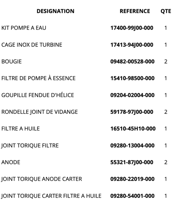 kit entretien suzuki DF8A / 9.9A – Image 2